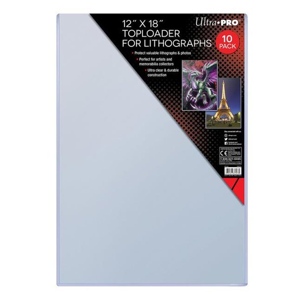 Ultra Pro - 12&quot; x 18&quot; Toploader for Lithographs (10 Pieces) - 074427853471 - CrystalLotus.eu