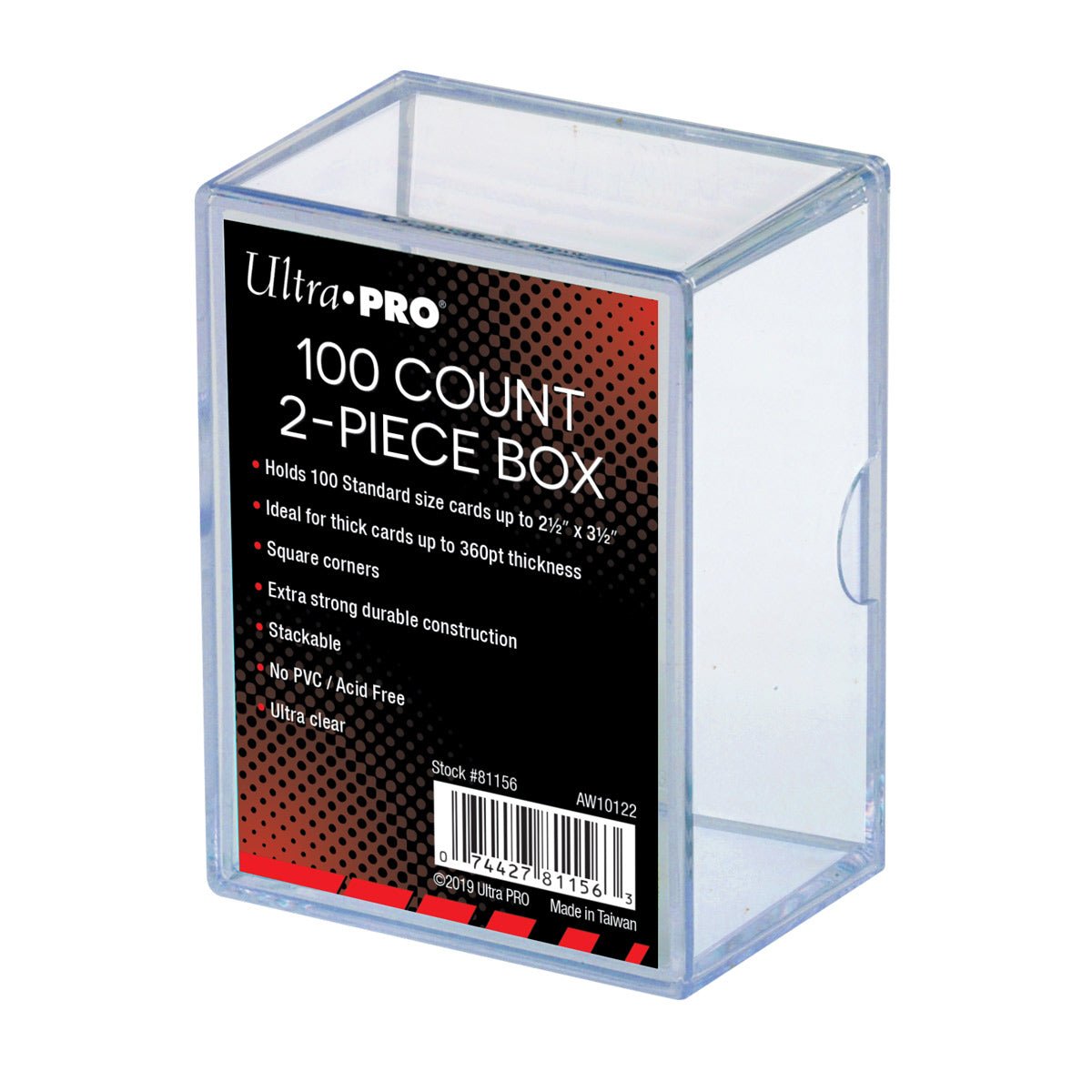 Ultra Pro - 2 - Piece Storage Box - for 100 Cards - Clear - 074427811563 - Crystal Lotus