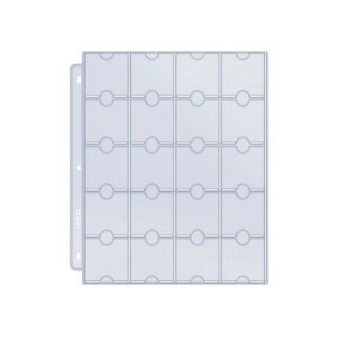 Ultra Pro - 20 - Pocket Platinum Page for Coins and Tokens (10 - pack) - 074427817022 - CrystalLotus.eu