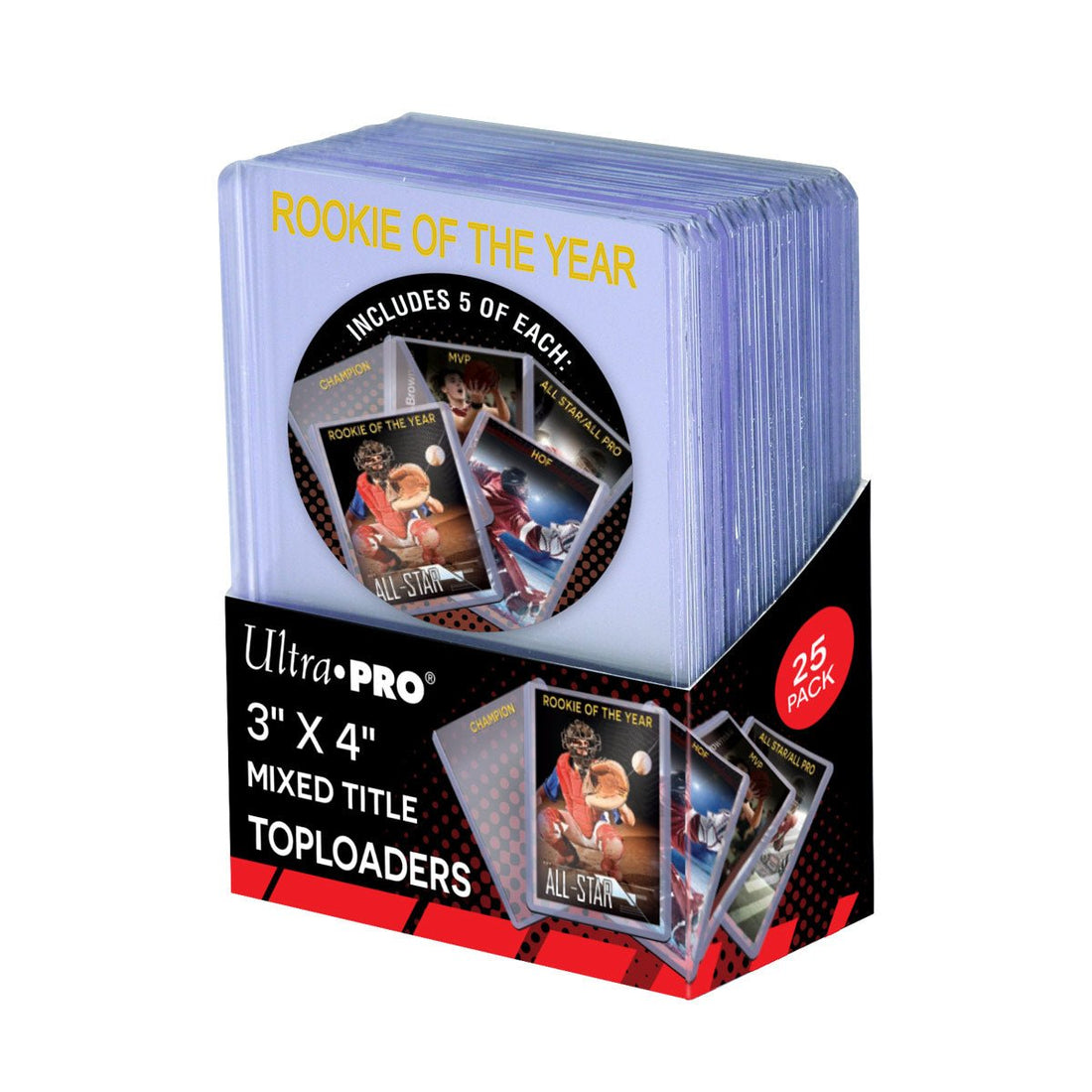 Ultra Pro - 3&quot; x 4&quot; Mixed Title Toploader (25 Pieces) - 074427151683 - CrystalLotus.eu