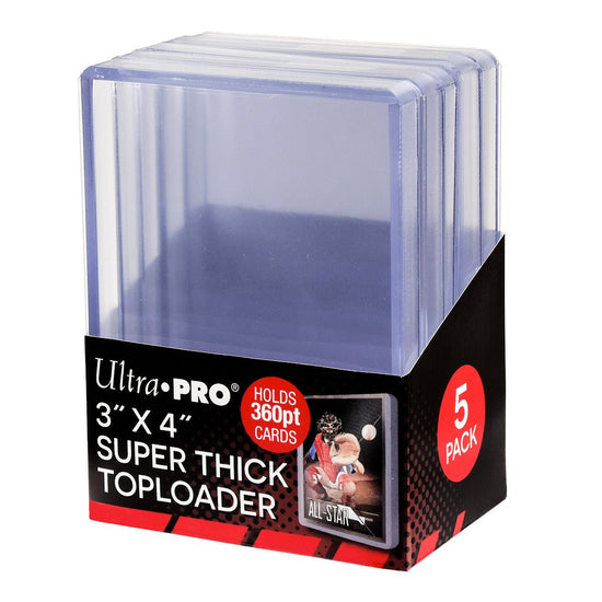 Ultra Pro - 3" x 4" Super Thick 360pt Toploader (5 Pieces) - 074427852399 - CrystalLotus.eu