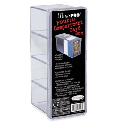 Ultra PRO - 4 - Compartment Clear Storage Card Box - 074427811631 - Crystal Lotus