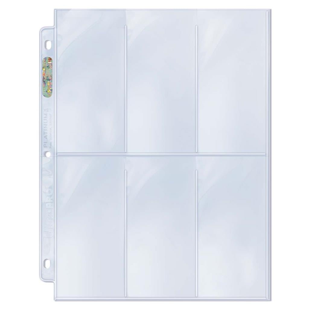 Ultra Pro - 6 - Pocket Platinum Page with 2 - 1/2&quot; X 5 - 1/4&quot; Pockets - 074427814205 - CrystalLotus.eu