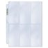 Ultra Pro - 6 - Pocket Platinum Page with 2 - 1/2" X 5 - 1/4" Pockets - 074427814205 - CrystalLotus.eu