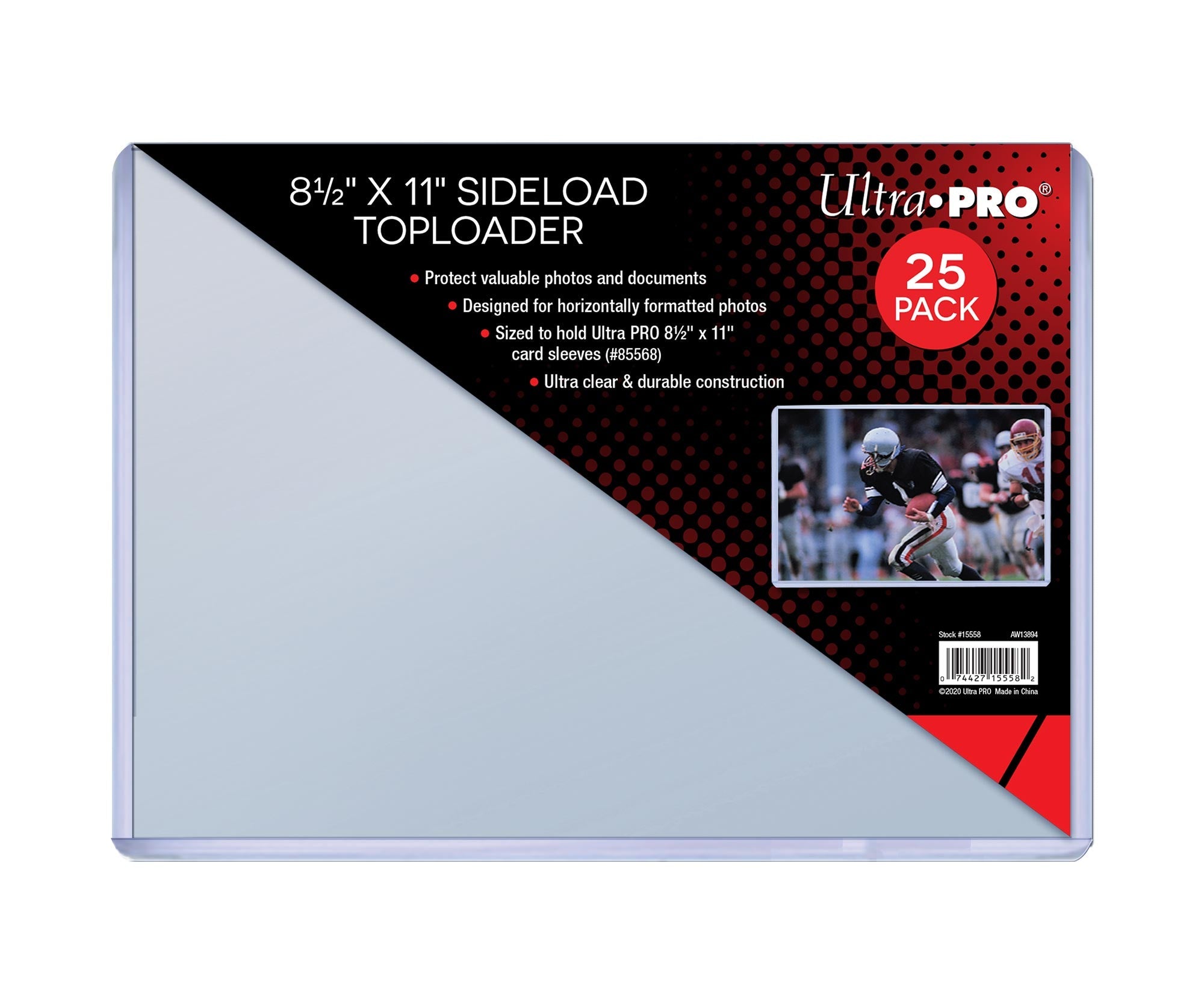 Ultra Pro - 8 - 1/2&quot; X 11&quot; Side Load Toploader 25ct (sized to fit 8 - 1/2 x 11 card sleeves) - 074427155582 - CrystalLotus.eu