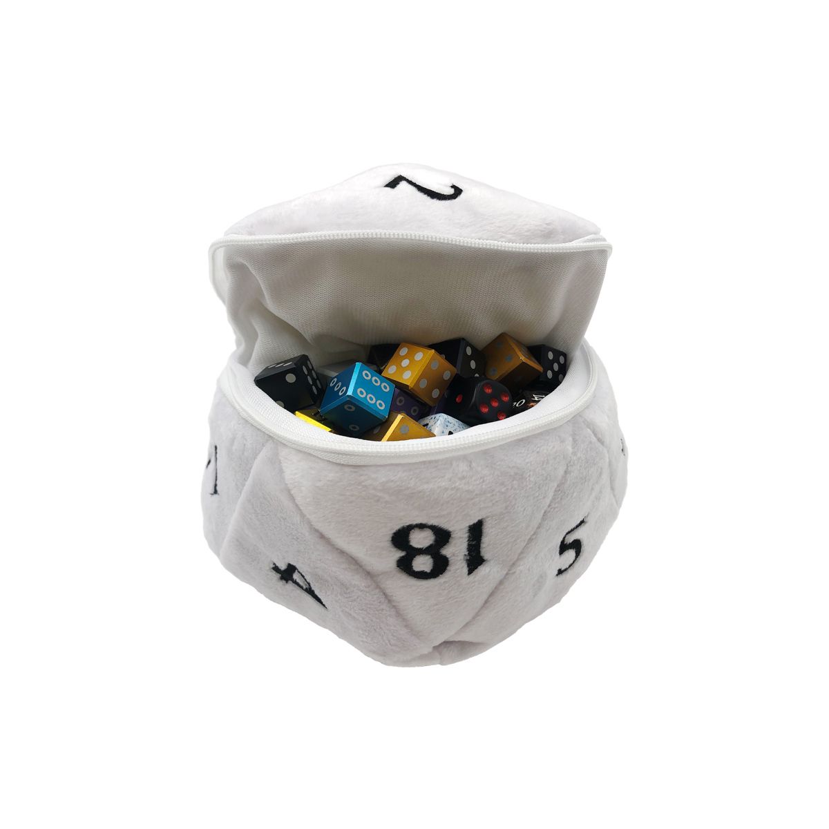 Ultra Pro - D20 Plush Dice Bag - White - 074427157562 - CrystalLotus.eu