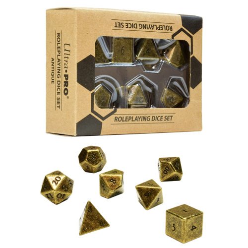 Ultra PRO - Dice - Heavy Metal 7 Dice RPG Set - 074427850883 - CrystalLotus.eu