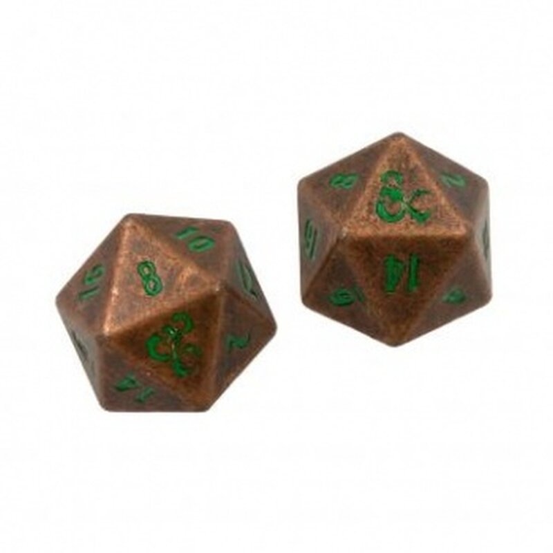 Ultra PRO - Heavy Metal Fall 21 Copper and Green D20 Dice Set for Dungeons &amp; Dragons - 074427187828 - CrystalLotus.eu