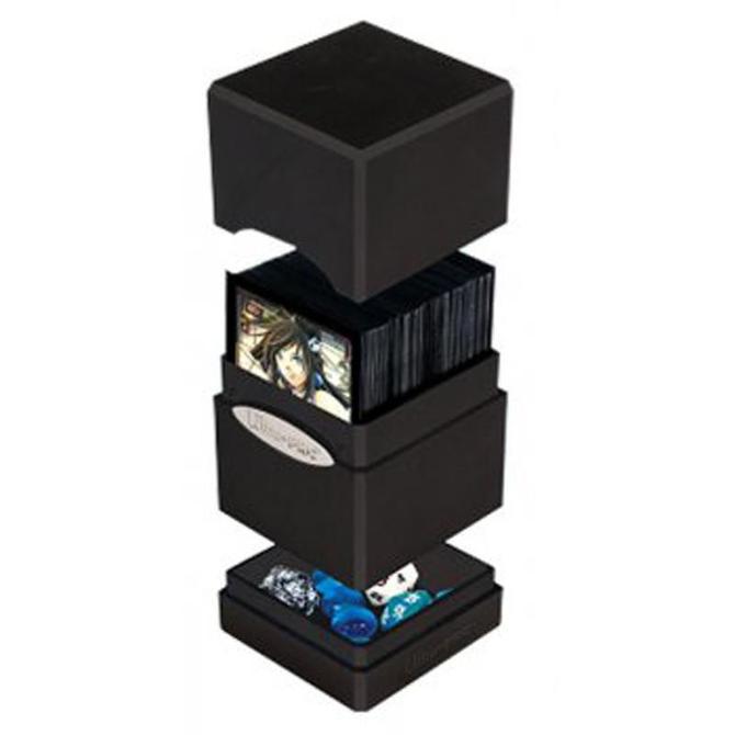 Ultra Pro Satin Tower Deck Box - Black - 074427841737 - CrystalLotus.eu