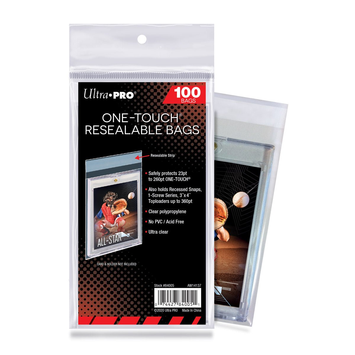 Ultra Pro - Standard Sleeves - One Touch Resealable Bags (100 Bags) - 074427840051 - CrystalLotus.eu