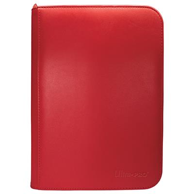 Ultra Pro - Vivid 4 - Pocket Zippered PRO - Binder: Red - 074427158958 - CrystalLotus.eu