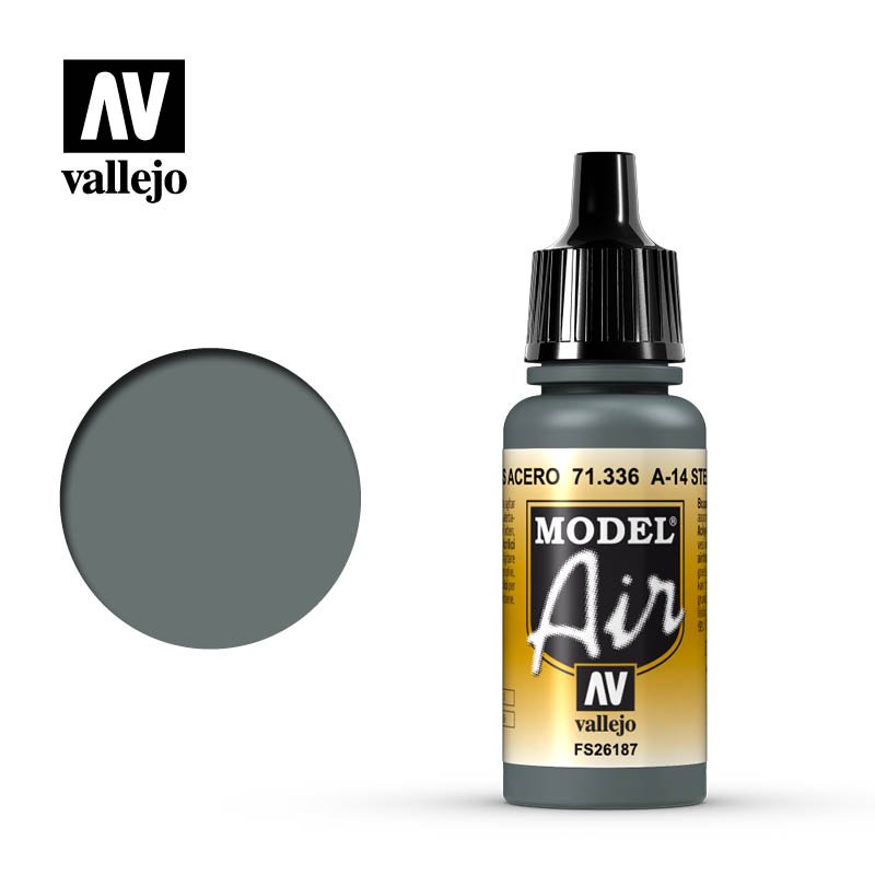 Vallejo 17ml Model Air - A - 14 Steel Grey 