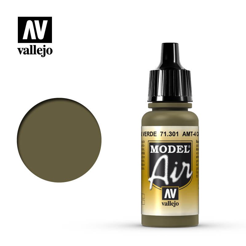 Vallejo 17ml Model Air - AMT - 4 Camouflage Green 