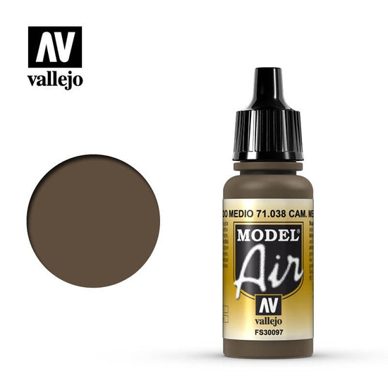 Vallejo 17ml Model Air - Camouflage Medium Brown 