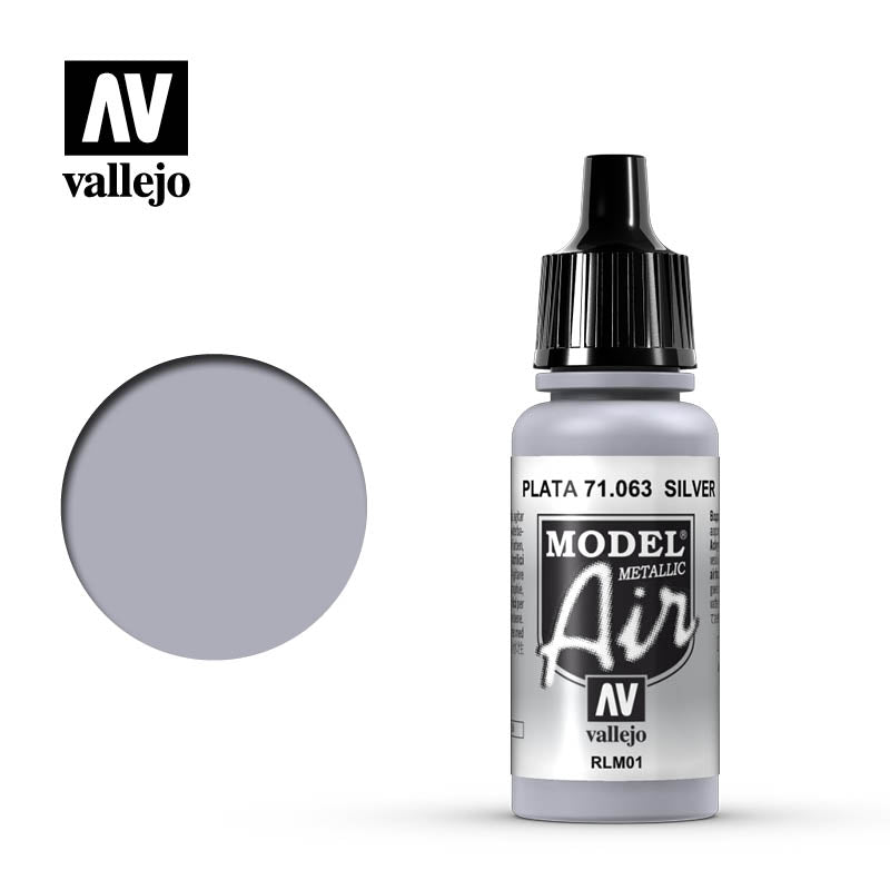 Vallejo 17ml Model Air - Silver RLM01 (Metallic) 