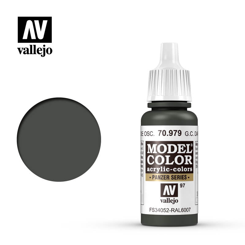 Vallejo 17ml Model Color - German Camouflage Dark Green 