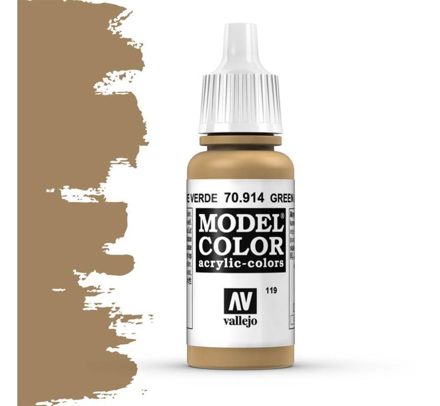 Vallejo 17ml Model Color - Green Ochre 