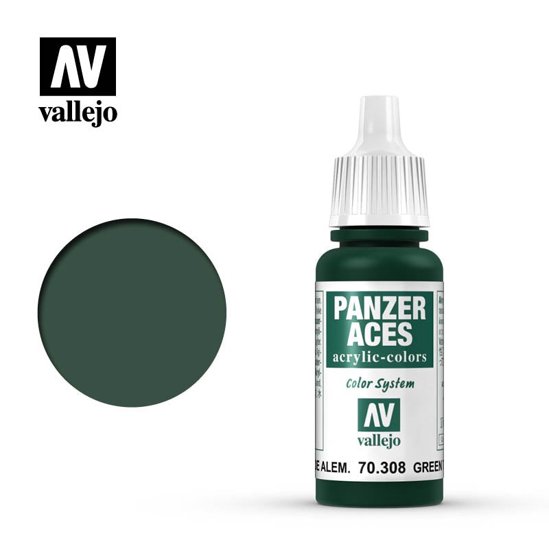 Vallejo 17ml Panzer Aces - German Green Tail Light 