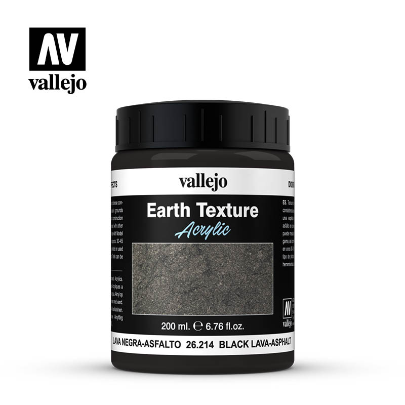 Vallejo 200ml Diorama Effects - Black Lava - Asphalt 