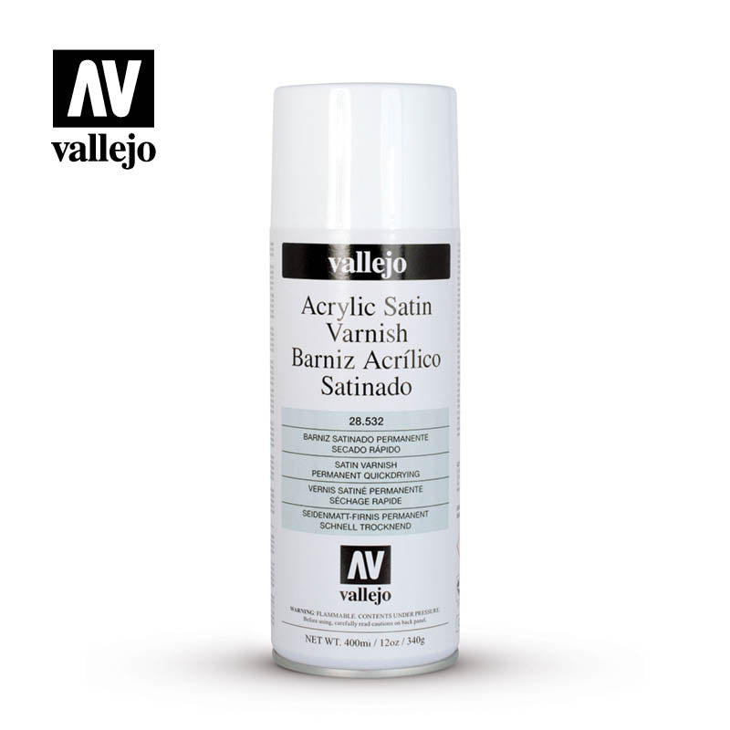 Vallejo 400ml Auxiliaries - Acrylic Satin Spray Varnish 