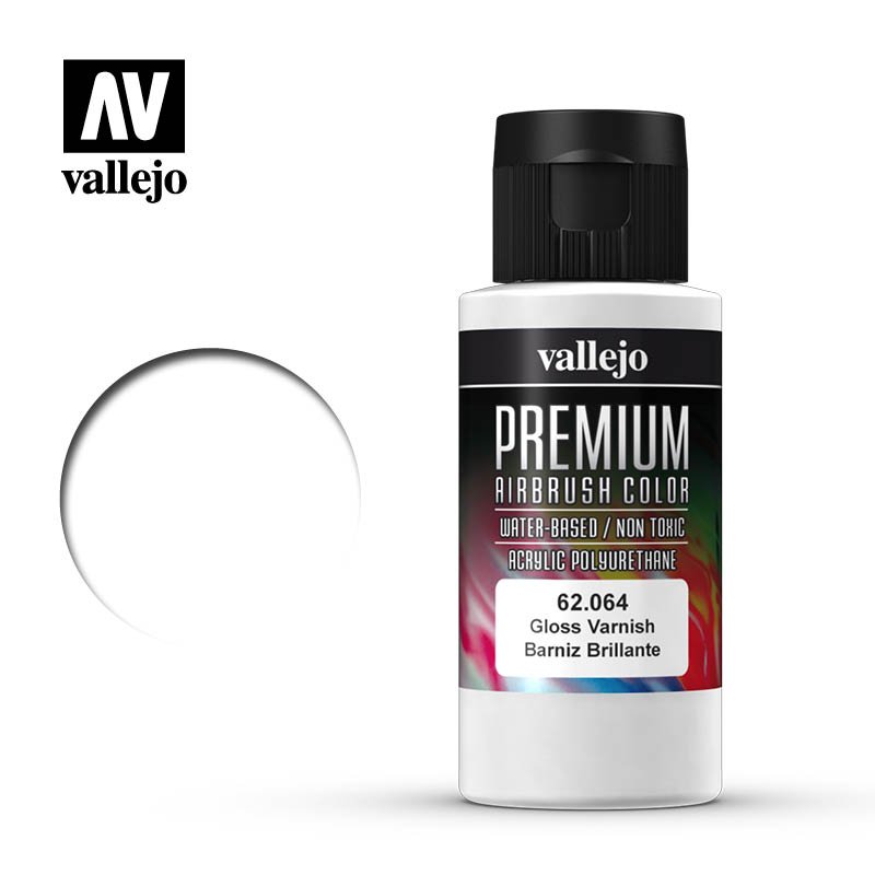 Vallejo 60ml Premium RC Color - Gloss Varnish 