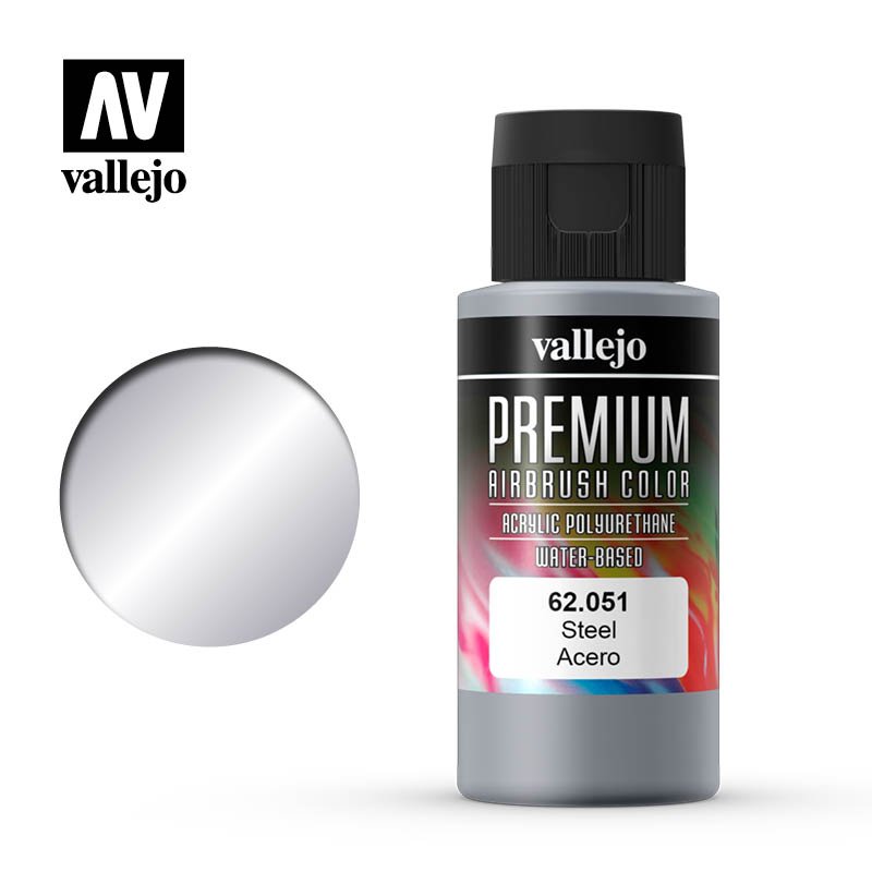 Vallejo 60ml Premium RC Color - Steel 