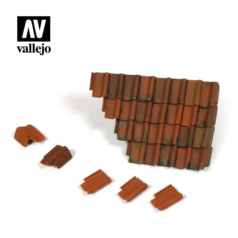 Vallejo Scenics - Damaged Roof Section and Tiles 