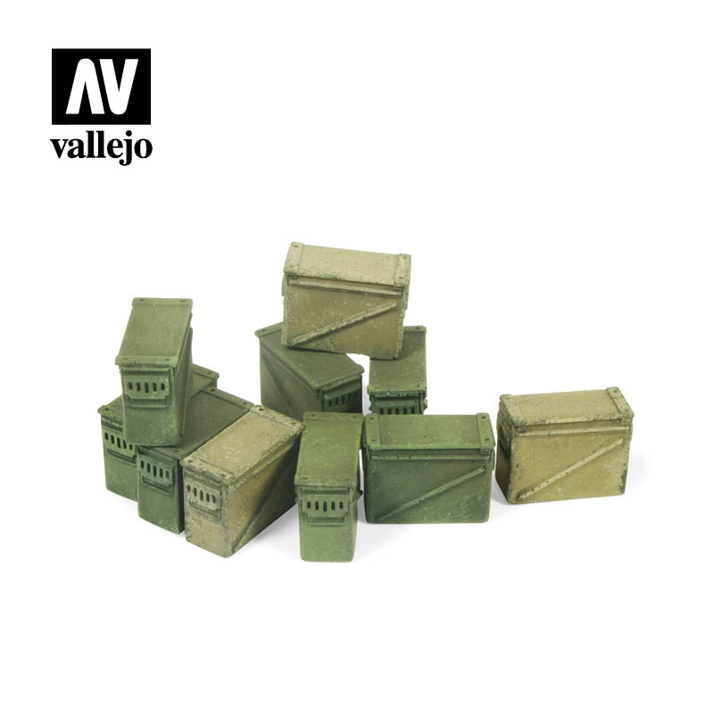 Vallejo Scenics - Large Ammo Boxes 12,7 mm 