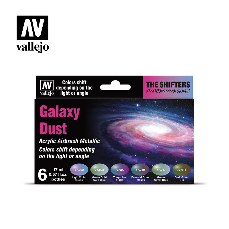 Vallejo The Shifters - 77092 Galaxy Dust (6x17ml.) - 8429551770927 - CrystalLotus.eu