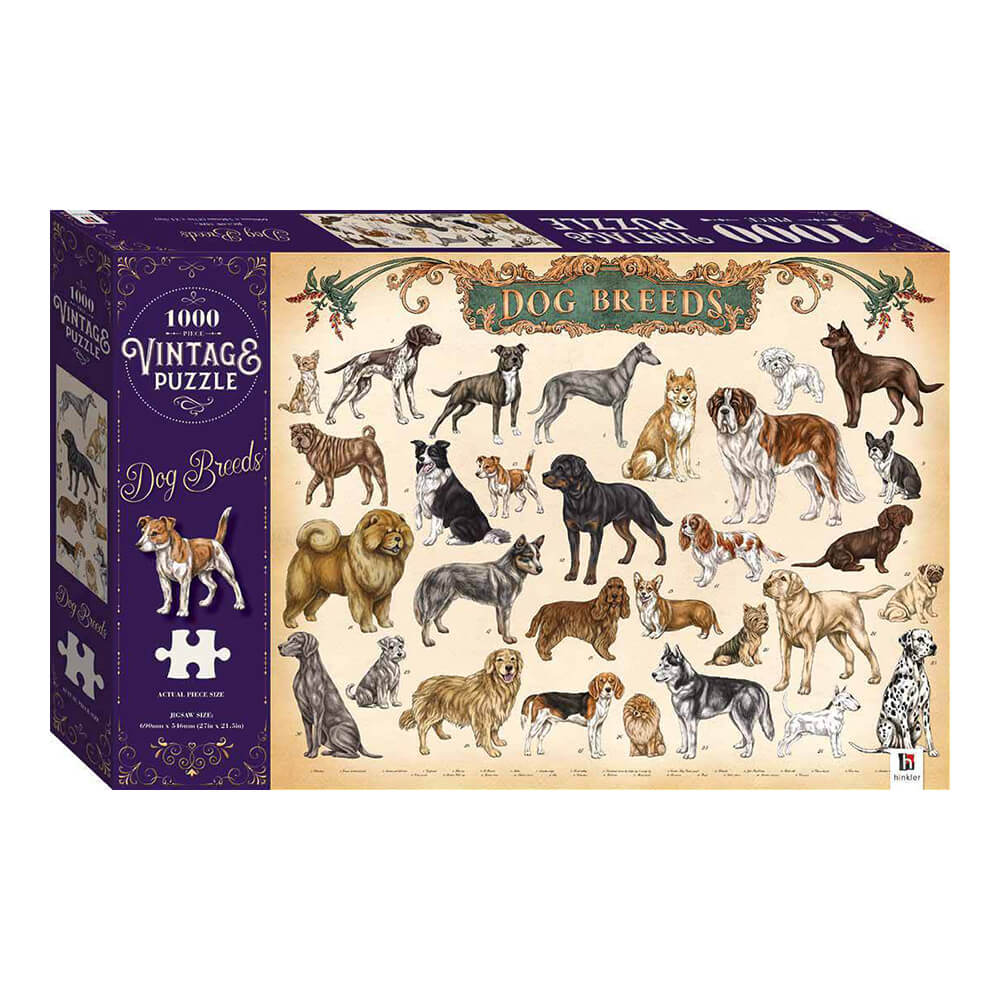 Vintage Classic Jigsaw Dog Breeds - 9354537001919 - CrystalLotus.eu