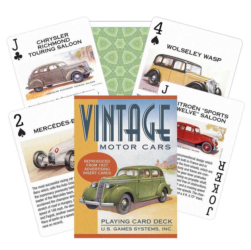 Vintage Motor Cars Playing Cards - 9781572816183 - CrystalLotus.eu