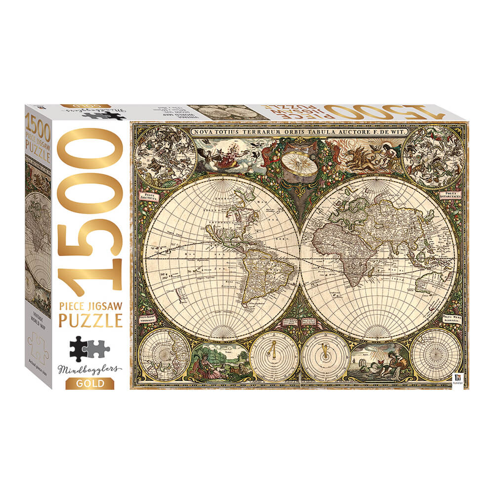 Vintage World Map(1500 Pieces) - 9354537000295 - CrystalLotus.eu