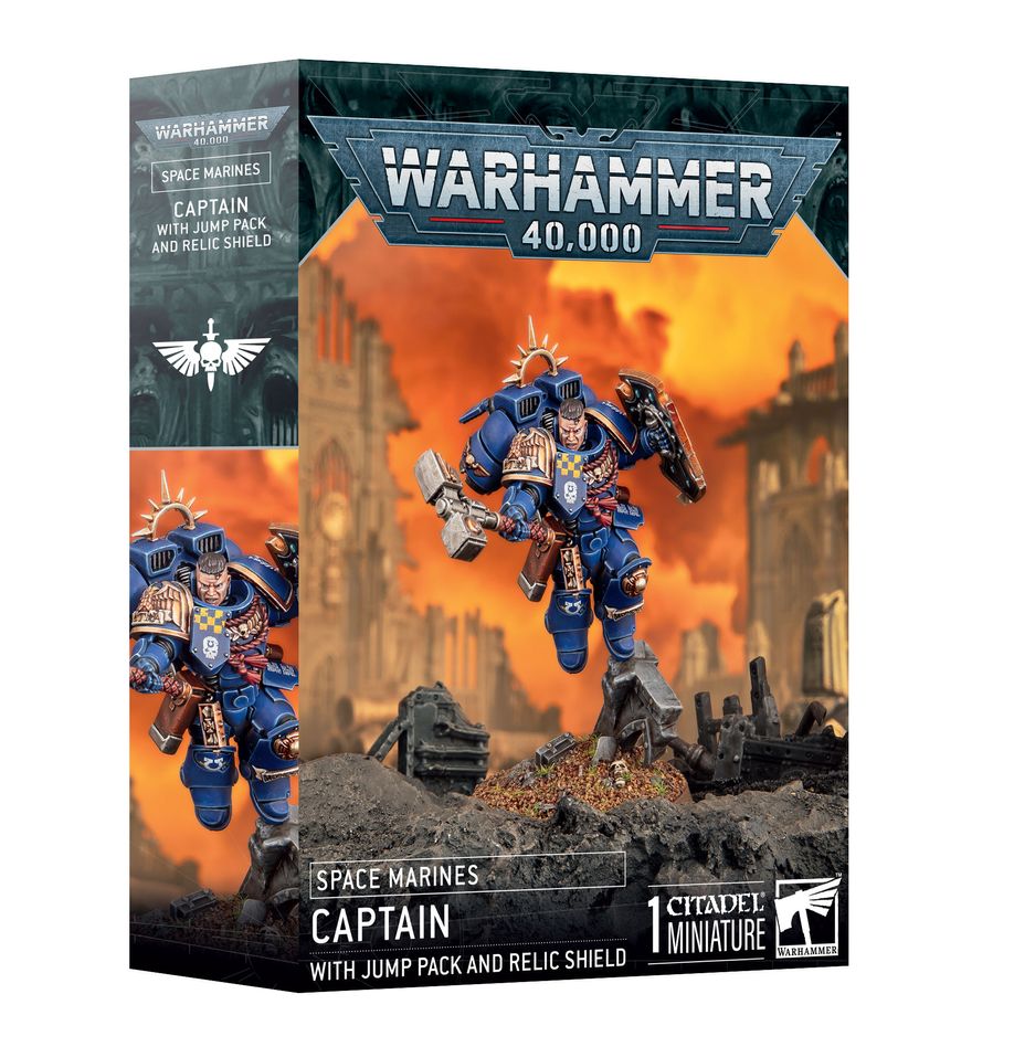 Warhammer 40K - Captain with Jump Pack and Relic Shield (48 - 102) - 5011921265619 - Crystal Lotus