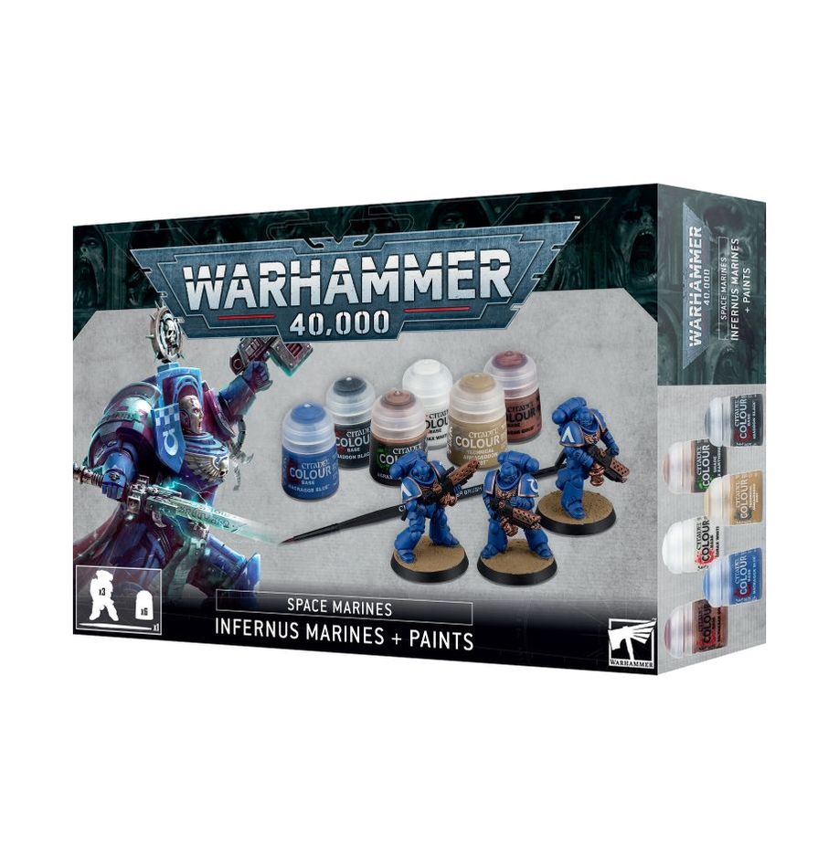 Warhammer 40K - Infernus Space Marines + Paints (English) (60 - 11) - 5011921196876 - Crystal Lotus