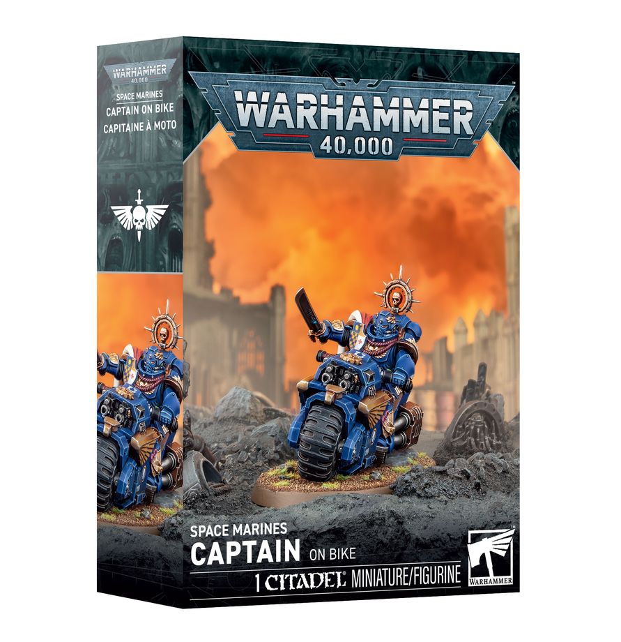 Warhammer 40K - Space Marines: Captain on Bike (48-113) - 5011921267569 - Crystal Lotus