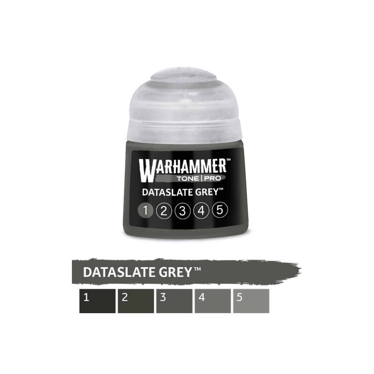 Warhammer Tone Pro - Dataslate Grey 1 (12ml) (20-101) - 5011921275823 - Crystal Lotus