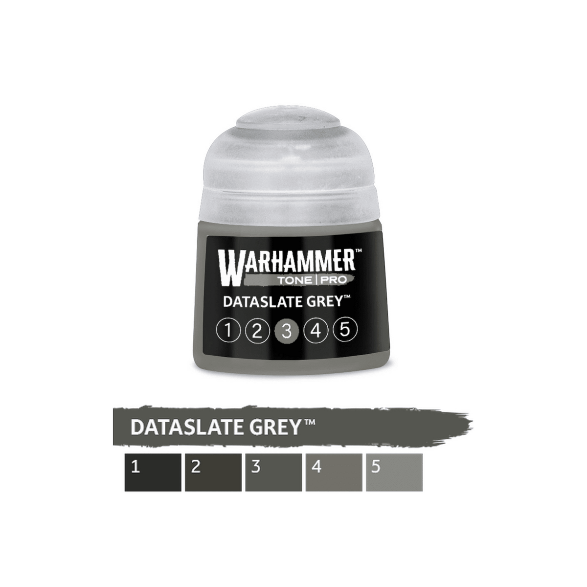Warhammer Tone Pro - Dataslate Grey 3 (12ml) (20-103) - 5011921275847 - Crystal Lotus