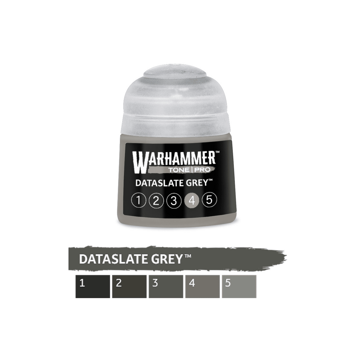 Warhammer Tone Pro - Dataslate Grey 4 (12ml) (20-104) - 5011921275854 - Crystal Lotus