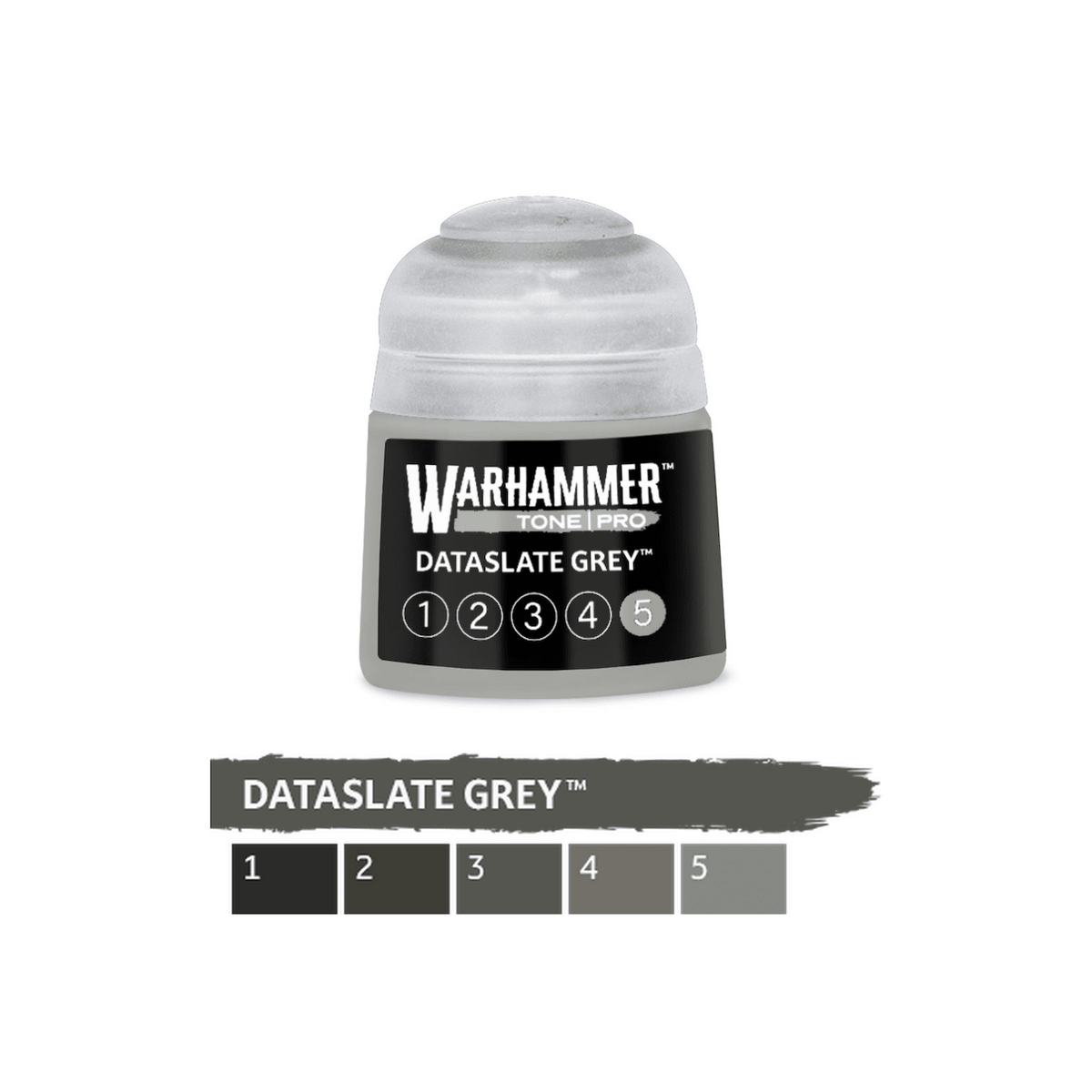 Warhammer Tone Pro - Dataslate Grey 5 (12ml) (20-105) - 5011921275861 - Crystal Lotus