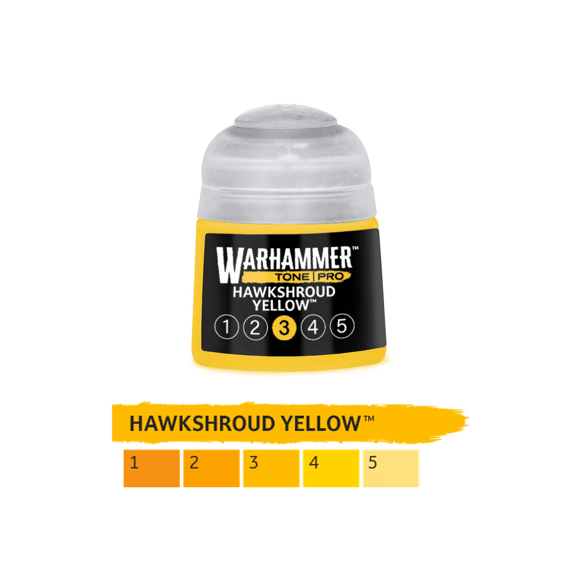 Warhammer Tone Pro - Hawkshroud Yellow 3 (12ml) (20-193) - 5011921276141 - Crystal Lotus