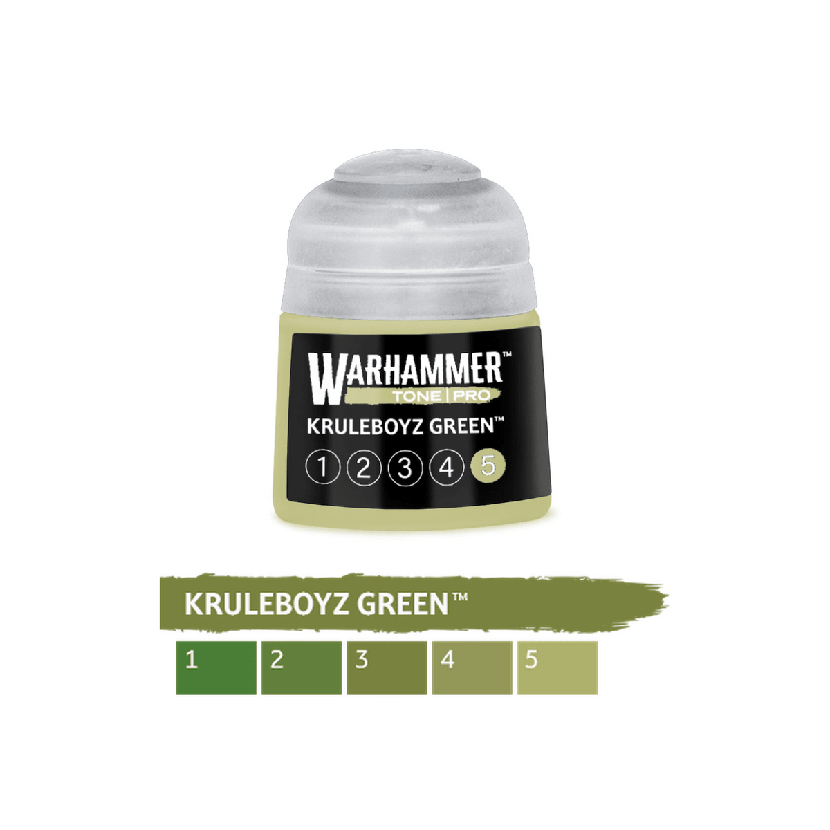 Warhammer Tone Pro - Kruleboyz Green 5 (12ml) (20-225) - 5011921276318 - Crystal Lotus