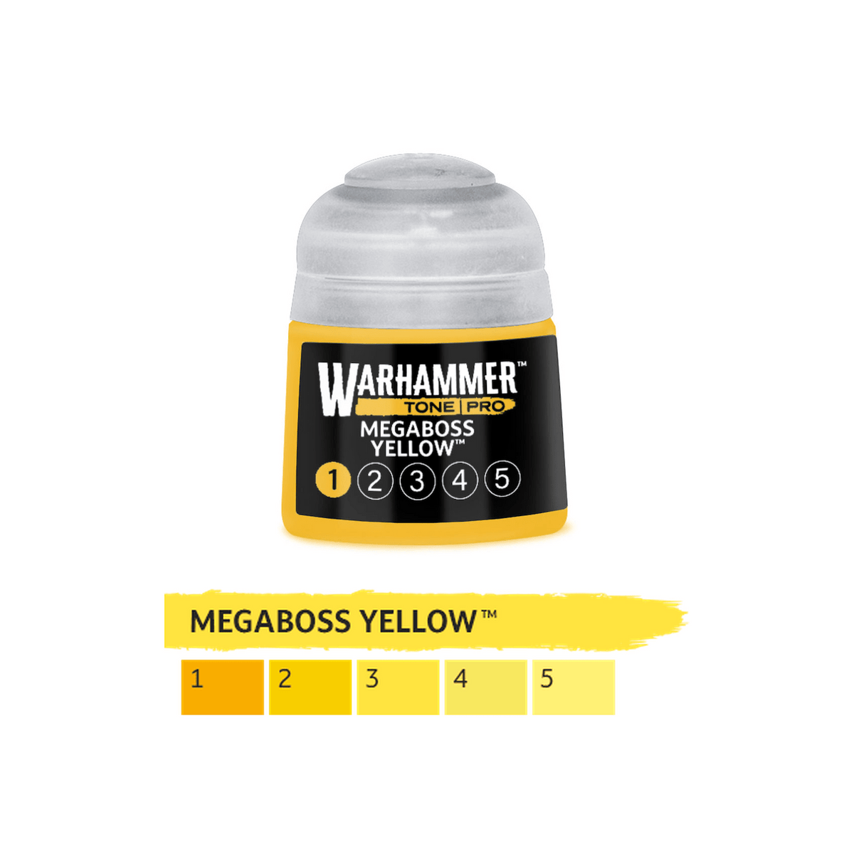 Warhammer Tone Pro - Megaboss Yellow 1 (12ml) (20-201) - 5011921276172 - Crystal Lotus