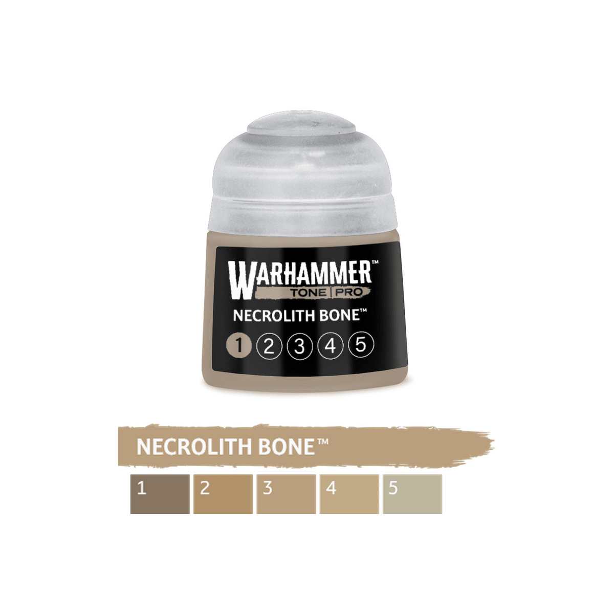 Warhammer Tone Pro - Necrolith Bone 1 (12ml) (20-051) - 5011921275670 - Crystal Lotus