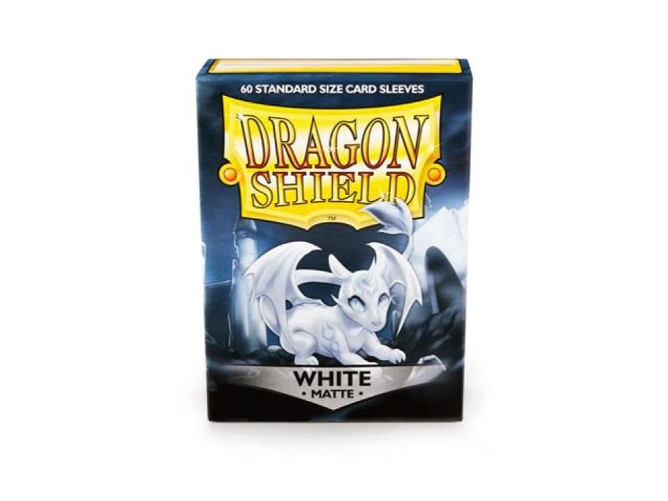 White - Matte Sleeves - Standard Size - Dragon Shield (60) - 5706569112059 - CrystalLotus.eu