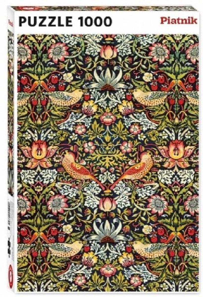 William Morris - Strawberry thief fabric Puzzle 1000 pieces - 9001890553745 - CrystalLotus.eu