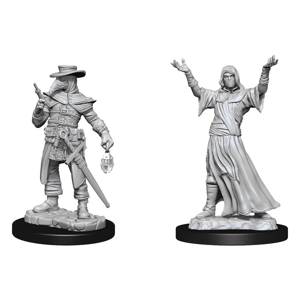 WizKids Deep Cuts Unpainted Miniature Plague Doctor &amp; Cultist - 634482903384 - CrystalLotus.eu