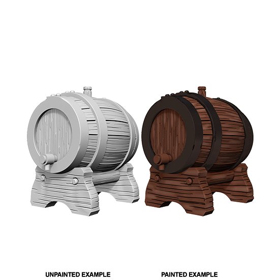 WizKids Deep Cuts Unpainted Miniatures: Keg Barrels - WAVE 2 - 634482725955 - CrystalLotus.eu