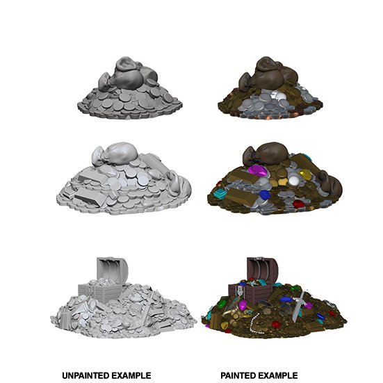 WizKids Deep Cuts Unpainted Miniatures: Treasure Piles - WAVE 3 - 634482725924 - CrystalLotus.eu