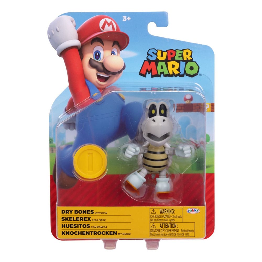 World of Nintendo Super Mario 4&quot; Figure Wave 40 - Dry Bones with Coin - 192995424425 - Crystal Lotus