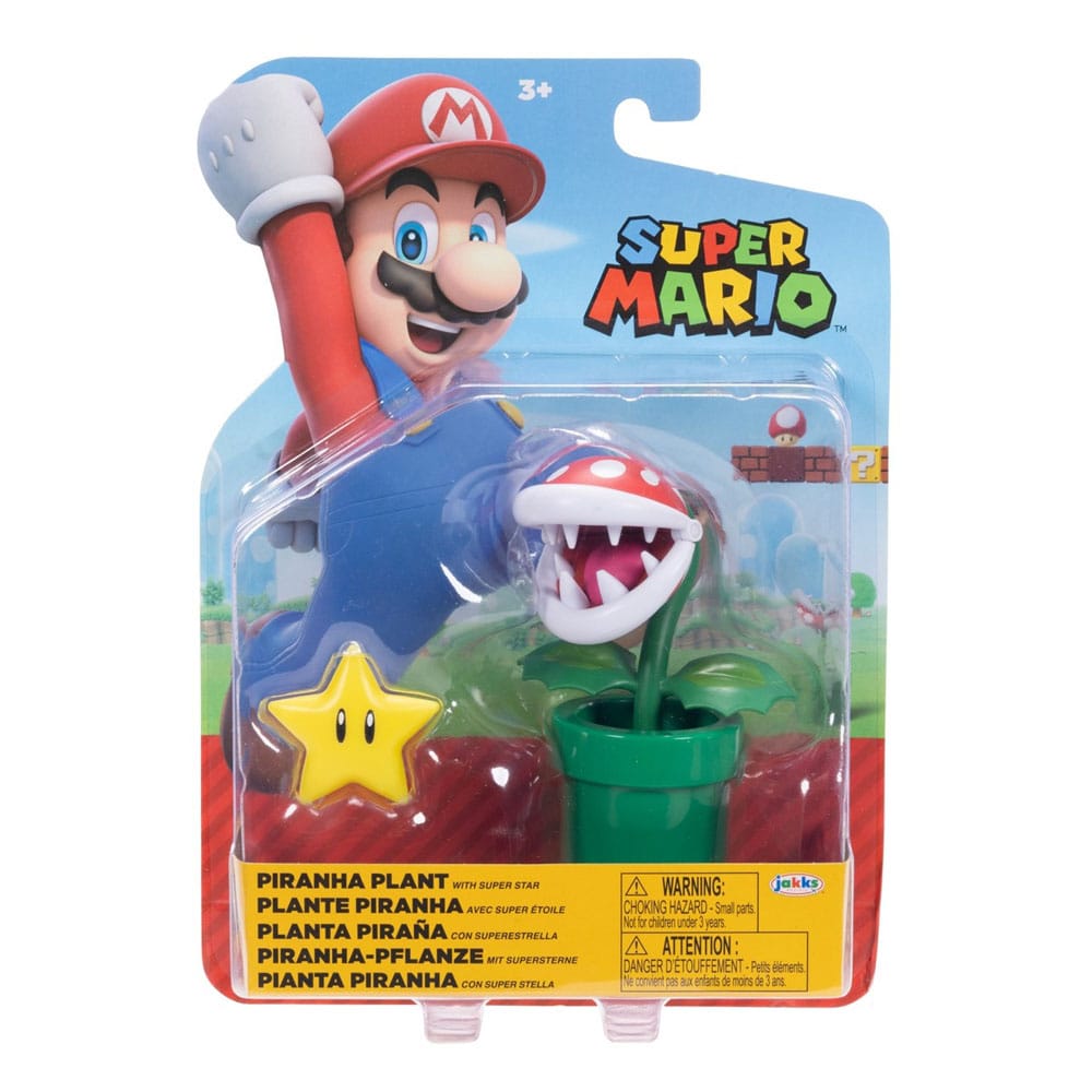 World of Nintendo Super Mario 4&quot; Figure Wave 40 - Piranha Plant with Star - 192995424425 - Crystal Lotus